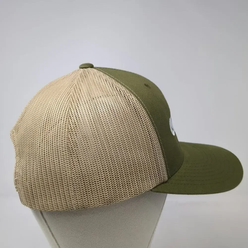 Yupoong Trucker Hat Green One Size Mesh Back Snapback CROPS Embroidery Logo Hat
